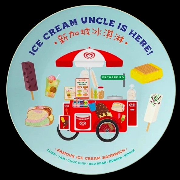 Ice Cream Uncle is Here! - 8 inch Melamine Plate