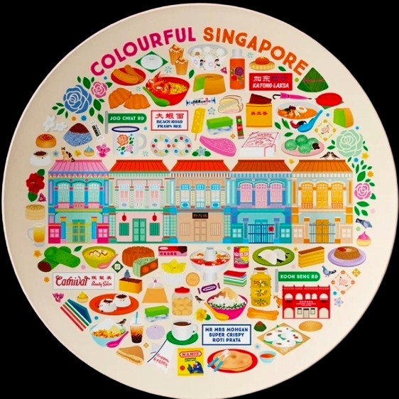 Colourful Singapore - 10 inch Melamine Plate